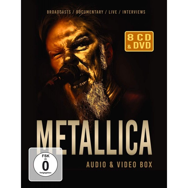 METALLICA - Broadcasts, Documentary, Live, Interviews Audio & Video Box (box 8 Cd + Dvd)